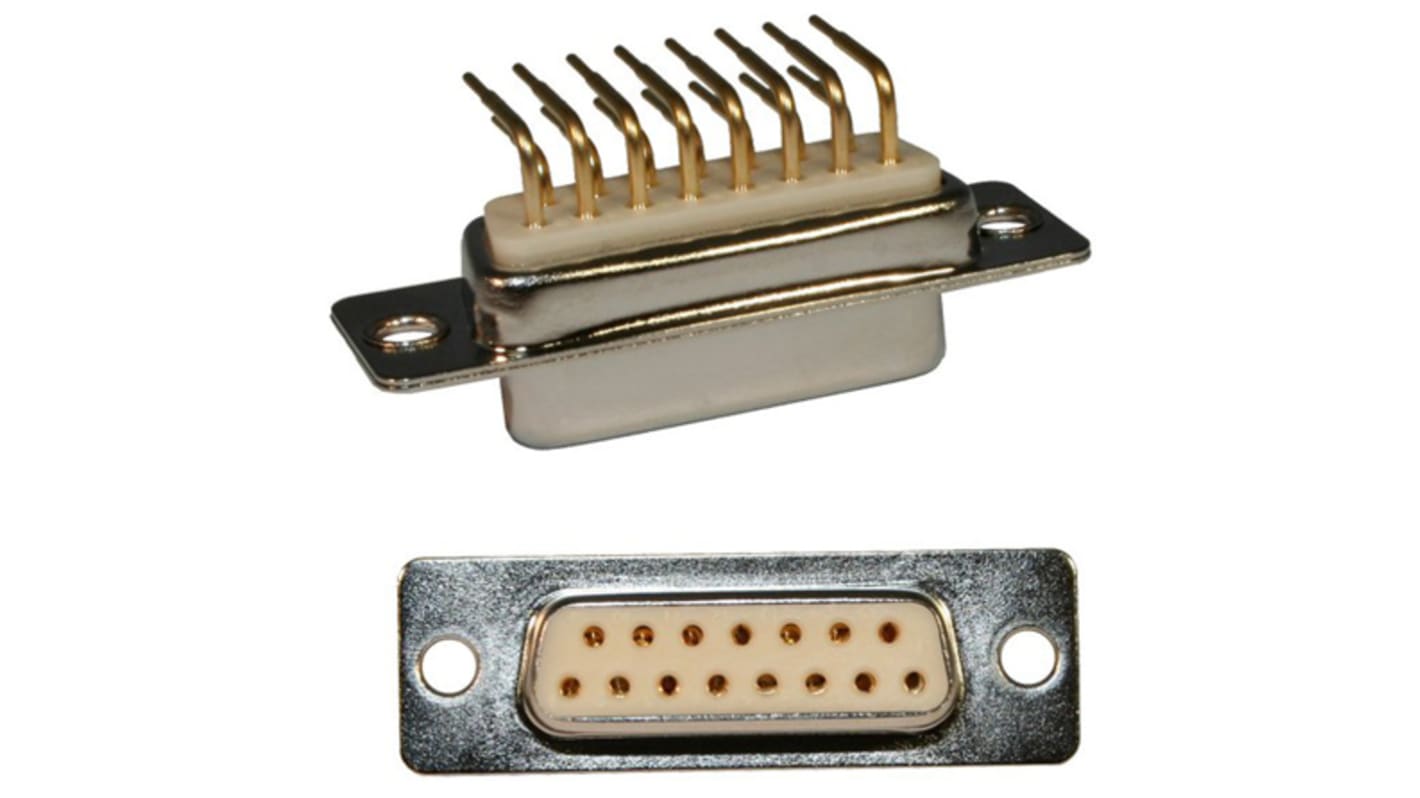 Conector D-sub Norcomp, Serie SEAL-D, paso 2.769mm, Ángulo de 90° D-Sub estándar, Montaje enchufable, Macho,