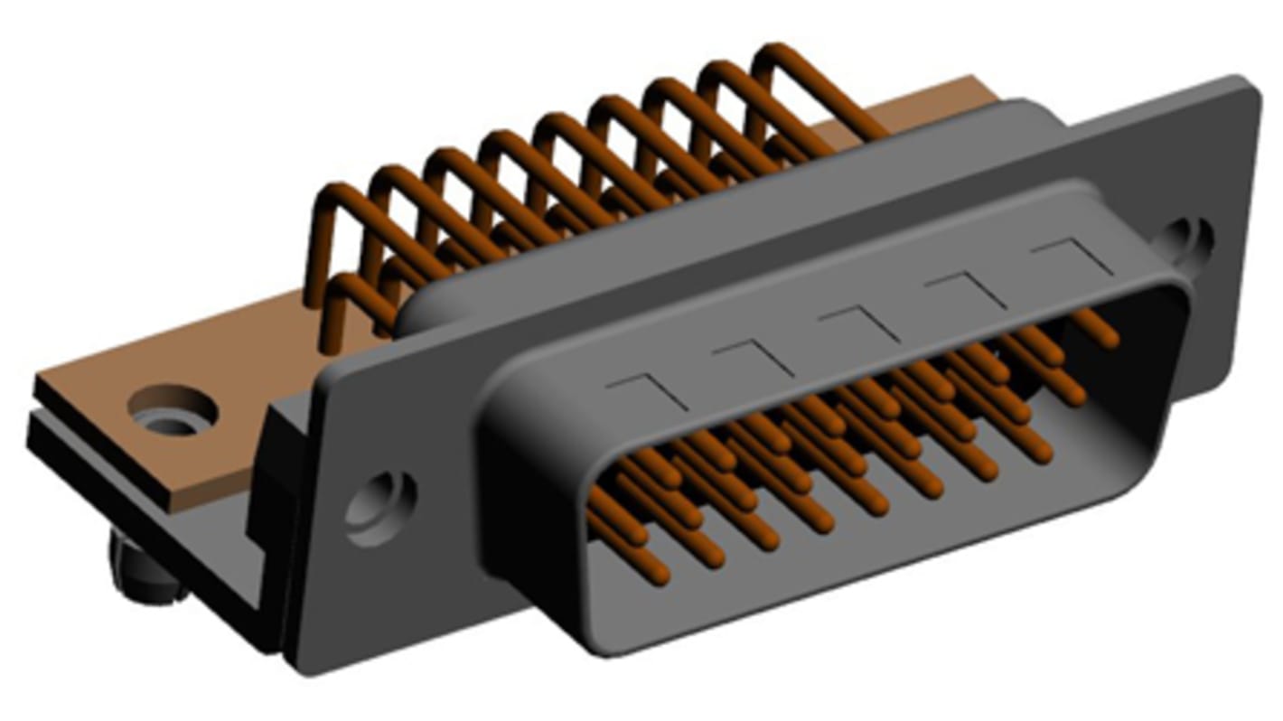 Connecteur Sub-D Mâle Norcomp 26 voies Montage enfichable Angle droit