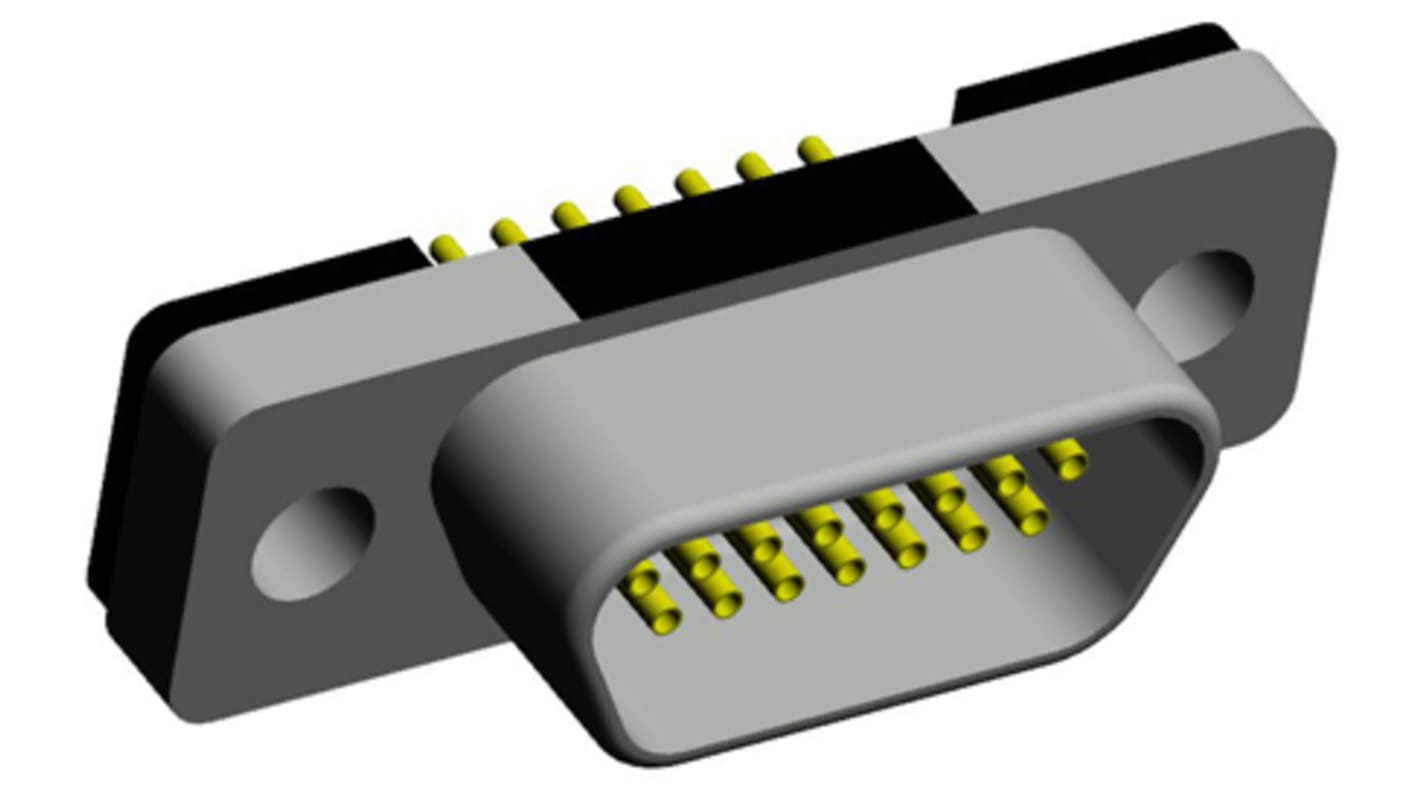 380015213L001 MICROD 15 Way Through Hole Dsub Connector Socket, 1.27mm Pitch RS