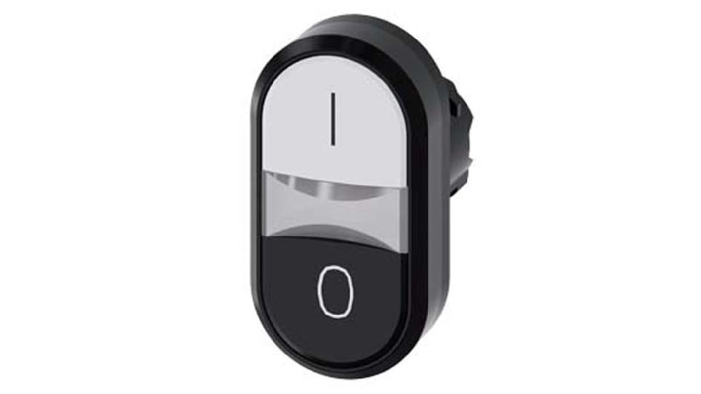 Siemens SIRIUS ACT Series Black, White Momentary Push Button, 22mm Cutout, IP66, IP67, IP69K