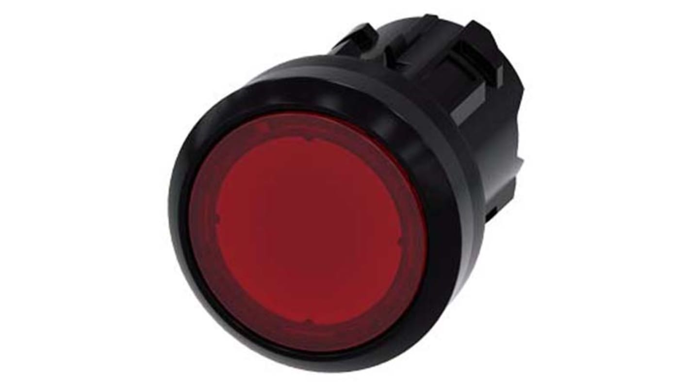 Siemens SIRIUS ACT Series Red Latching Push Button, 22mm Cutout, IP66, IP67, IP69K