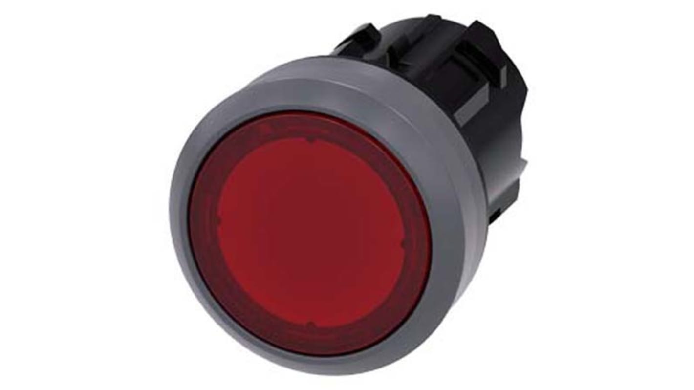 Siemens SIRIUS ACT Series Red Latching Push Button, 22mm Cutout, IP66, IP67, IP69K