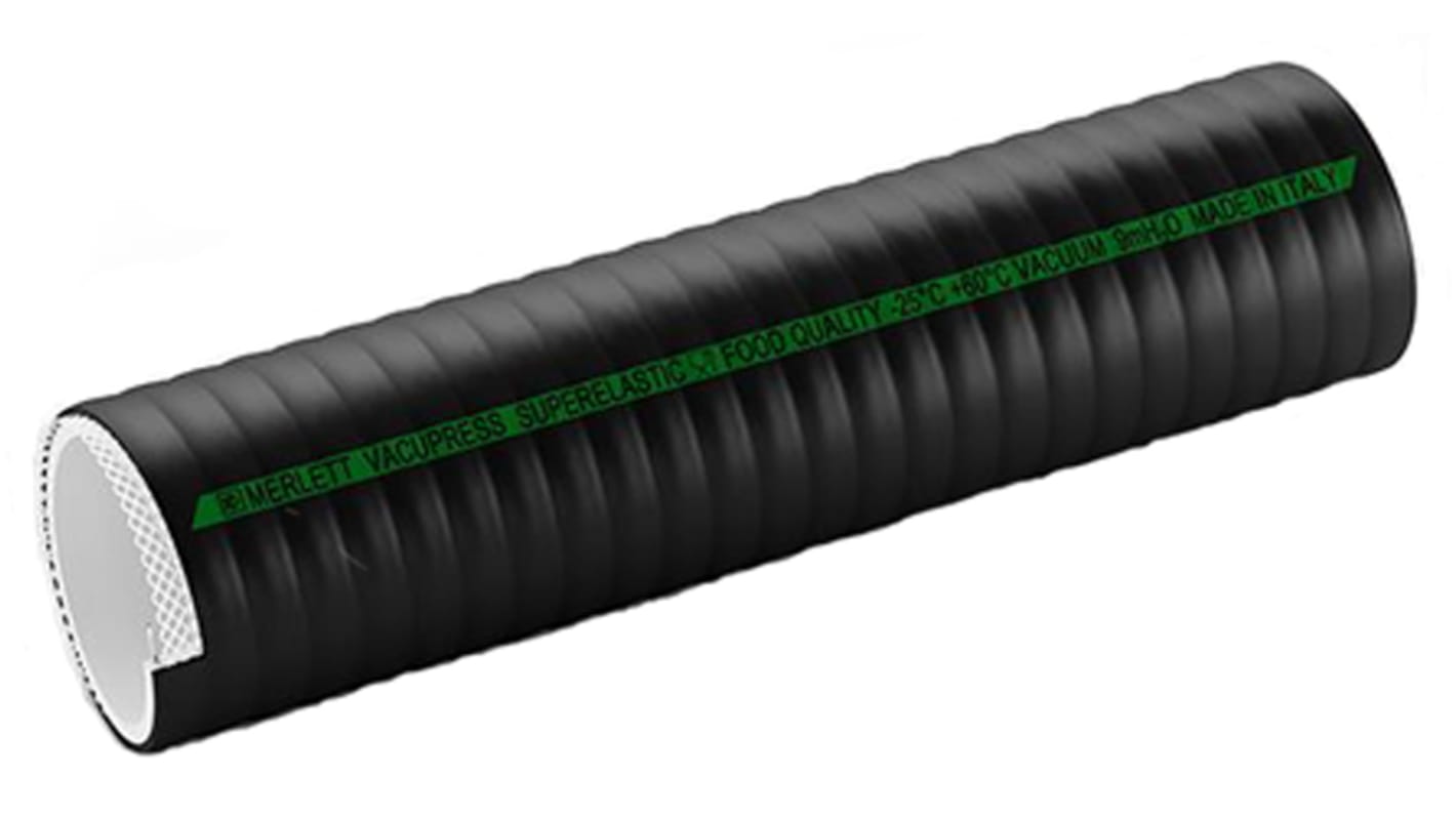 Contitech Vacupress Superelastic PVC, Hose Pipe, 19mm ID, 28mm OD, Black, 5m