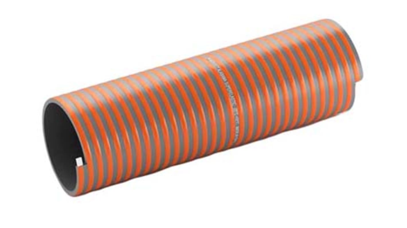 Contitech Alabama PVC, Hose Pipe, 50mm ID, 58.8mm OD, Grey, 5m