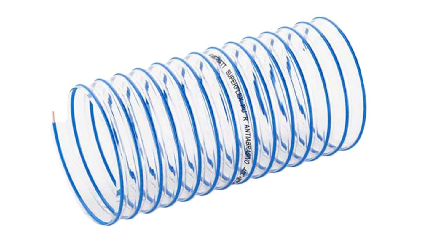 Merlett Plastics Transparent PUR Flexible Ducting, 5m, 85mm Bend Radius