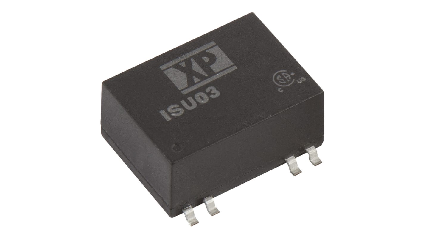 XP Power ISU03 DC-DC Converter, 15V dc/ 200mA Output, 4.5 → 12 V dc Input, 3W, Surface Mount, +95°C Max Temp