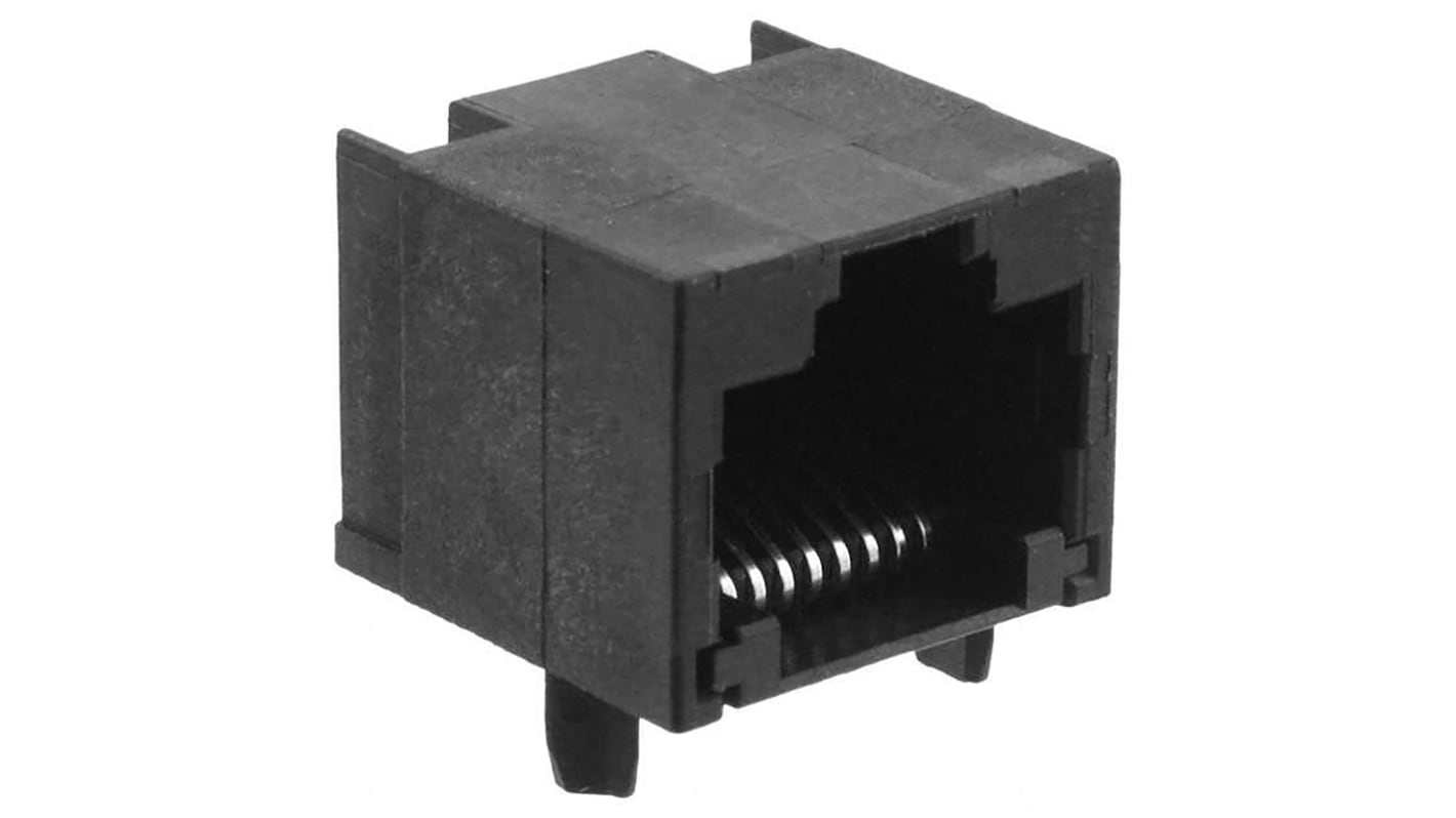 TE Connectivity 1-406525 Cat.5 RJ45-Steckverbinder Buchse, 1-Port 8-polig Geschirmt PCB abgewinkelt