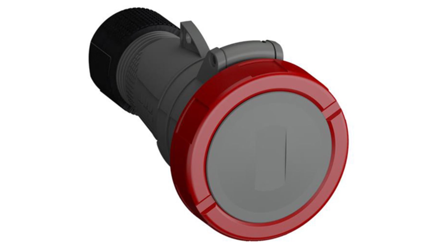 Amphenol Industrial, Easy & Safe IP67 Red Cable Mount 3P + N + E Industrial Power Socket, Rated At 32A, 415 V