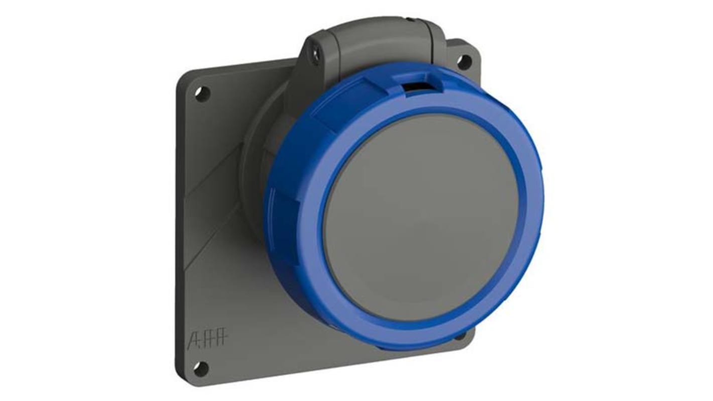 Amphenol Industrial, Easy & Safe IP67 Blue Panel Mount 2P + E Industrial Power Socket, Rated At 16A, 230 V