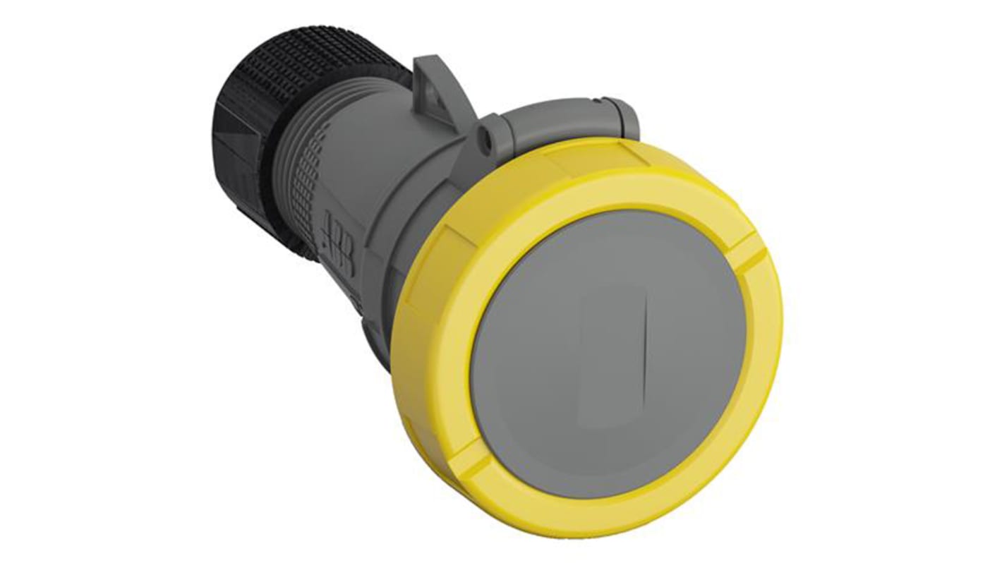 ABB, Easy & Safe IP67 Yellow Cable Mount 2P + E Industrial Power Socket, Rated At 32A, 110 V