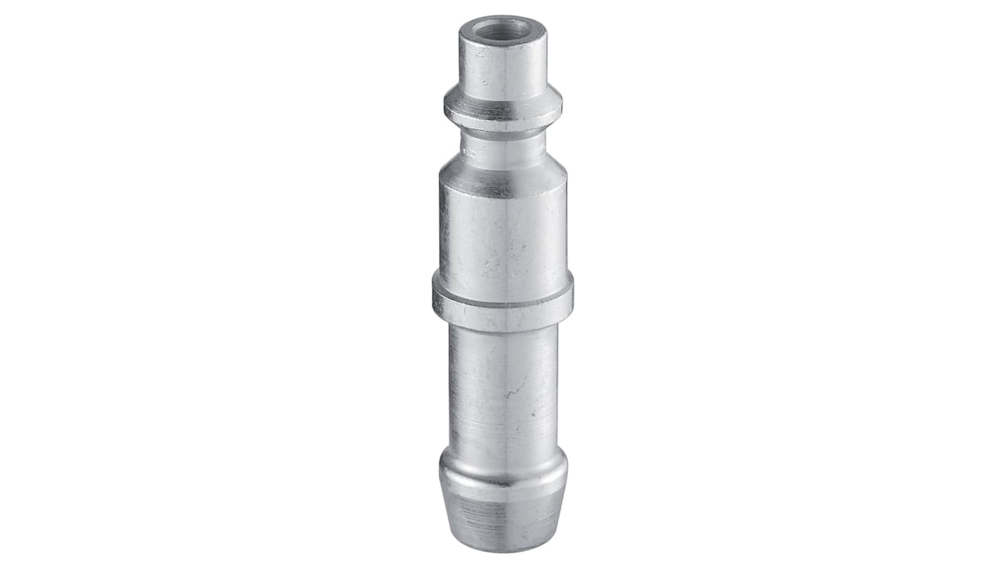 PREVOST Treated Steel Plug for Pneumatic Quick Connect Coupling, 8mm Hose Barb