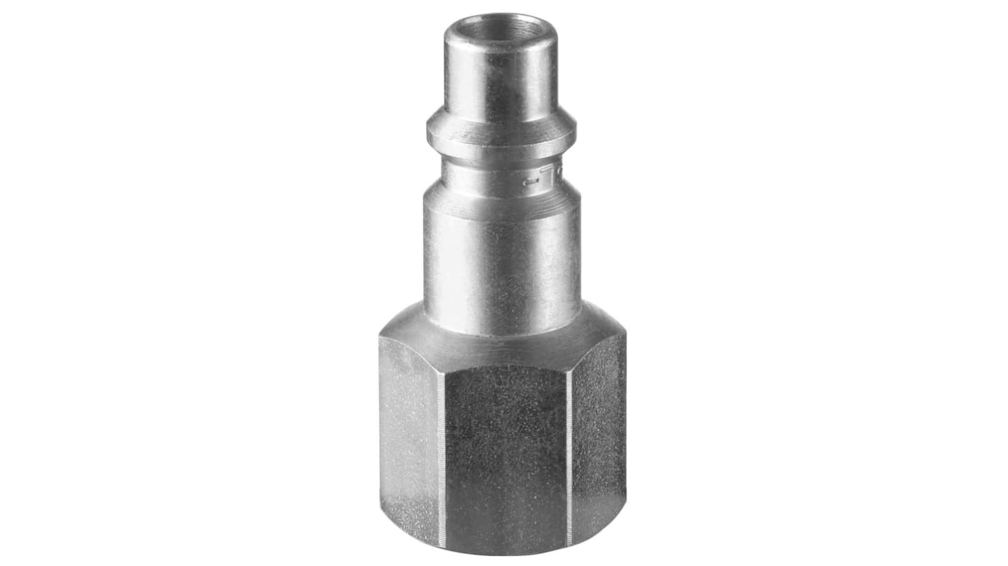 PREVOST Treated Steel Female Plug for Pneumatic Quick Connect Coupling, G 3/8 Female Threaded