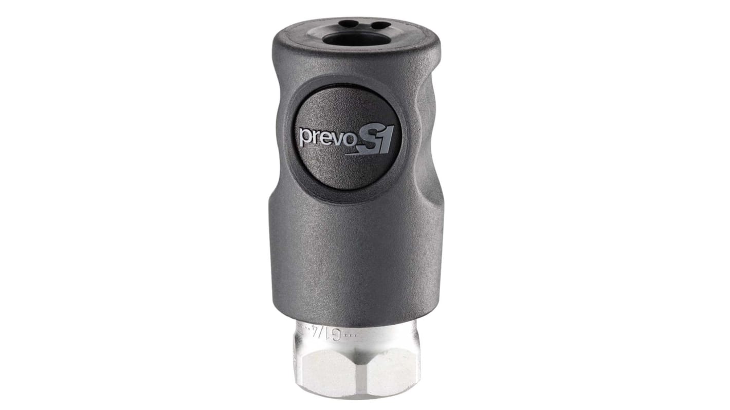 PREVOST Composite Body Female Safety Quick Connect Coupling, G 1/4 Female Threaded