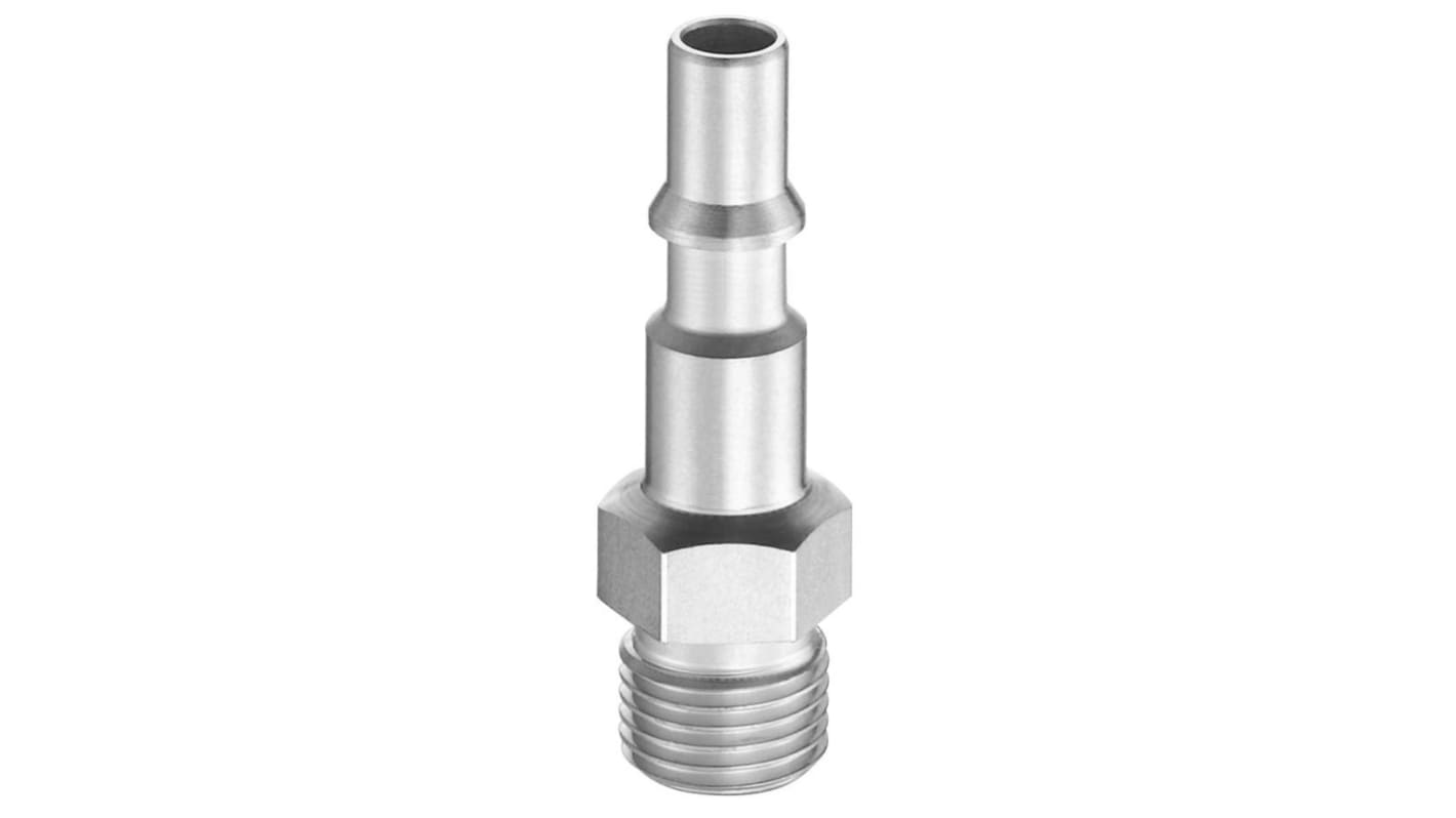 PREVOST Treated Steel Male Plug for Pneumatic Quick Connect Coupling, G 1/4 Male Threaded