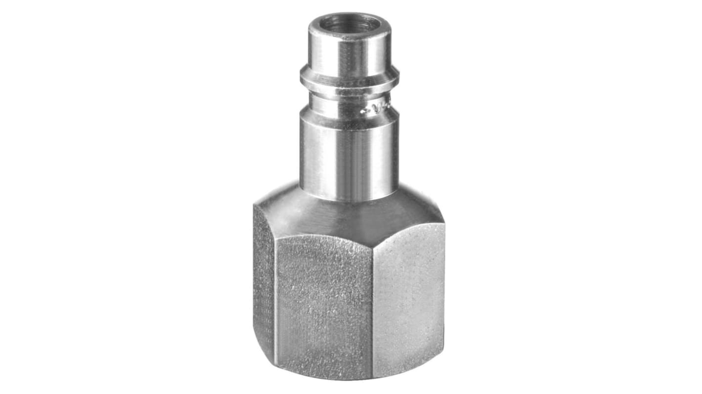 PREVOST Treated Steel Female Plug for Pneumatic Quick Connect Coupling, G 3/8 Female Threaded