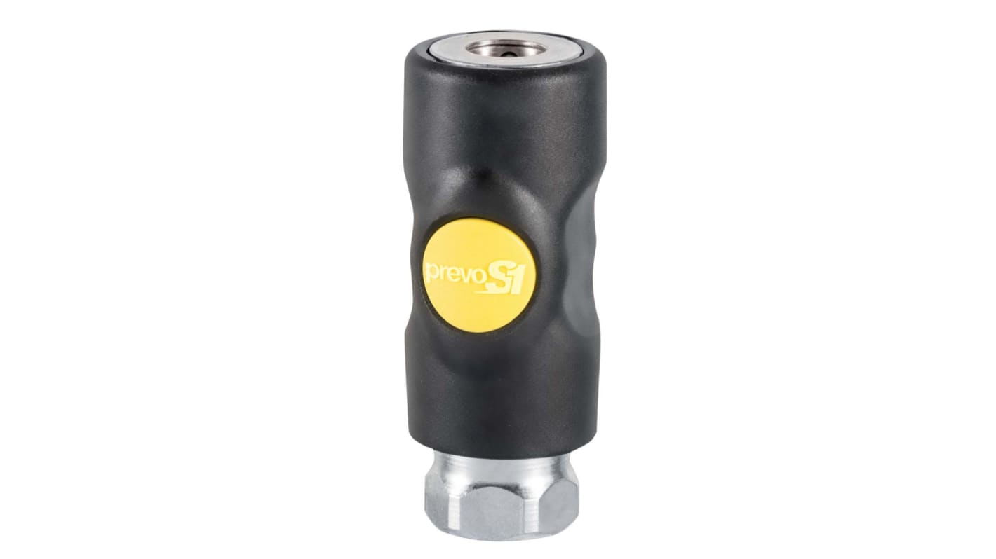 PREVOST Composite Body Male Pneumatic Quick Connect Coupling, 1/2 in Female Threaded