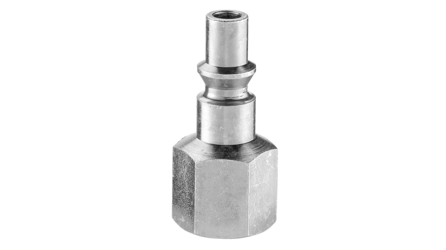 PREVOST Treated Steel Female Plug for Pneumatic Quick Connect Coupling, G 1/4 Female Threaded