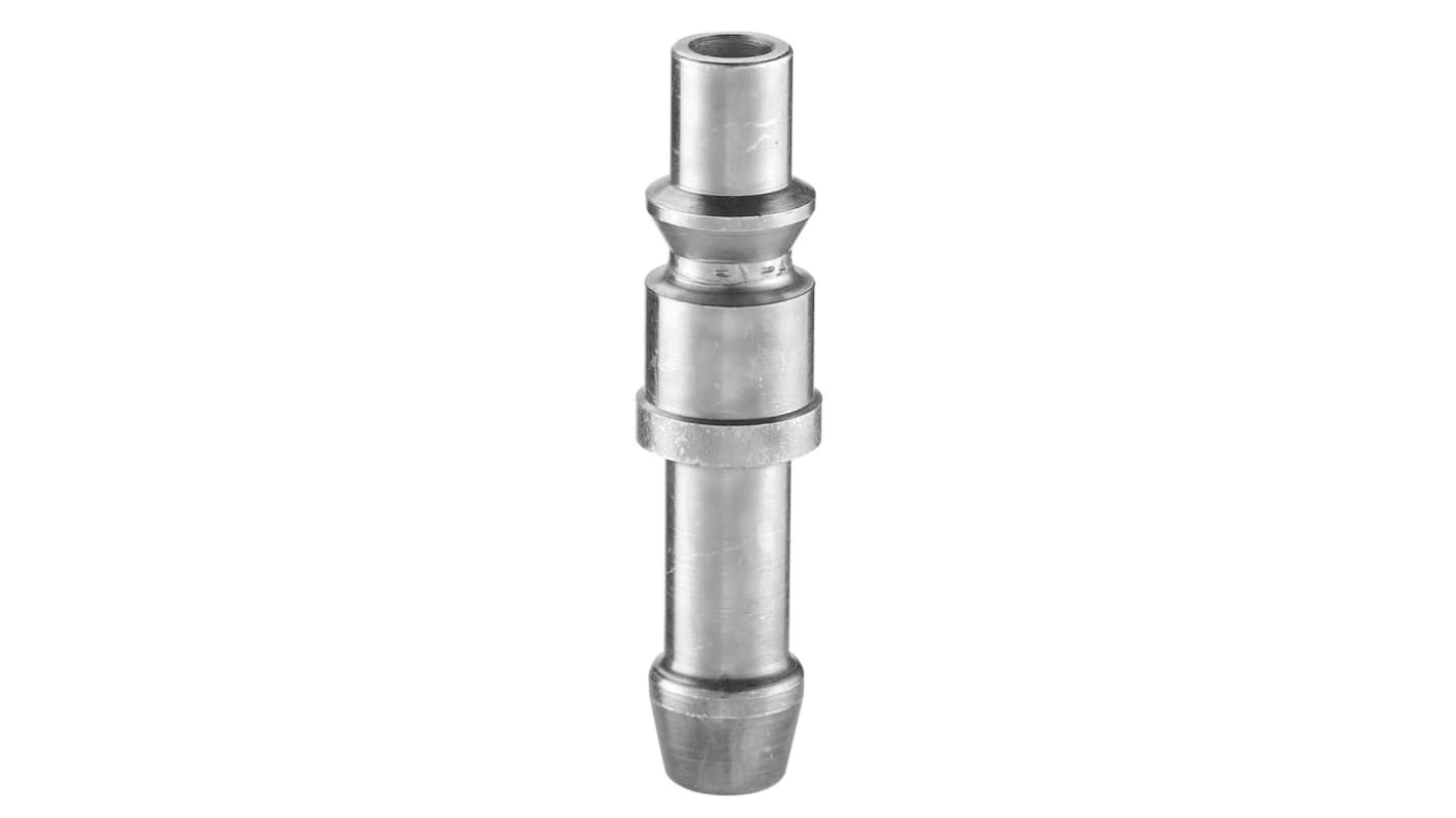 PREVOST Treated Steel Plug for Pneumatic Quick Connect Coupling, 10mm Hose Barb