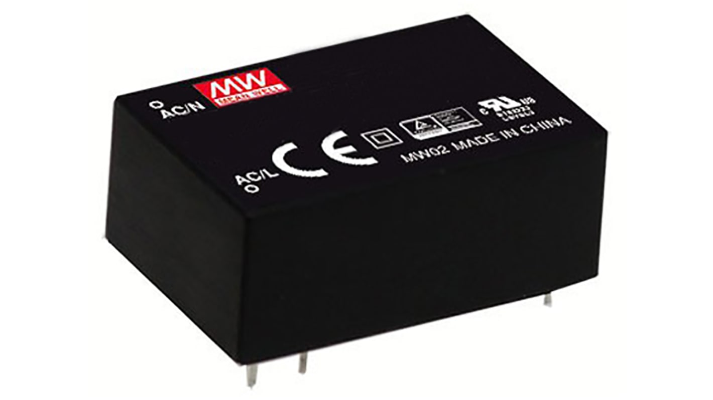 Fuente de alimentación conmutada MEAN WELL, 3.3V dc, 300mA, 1W, 1 salida, Montaje en PCB