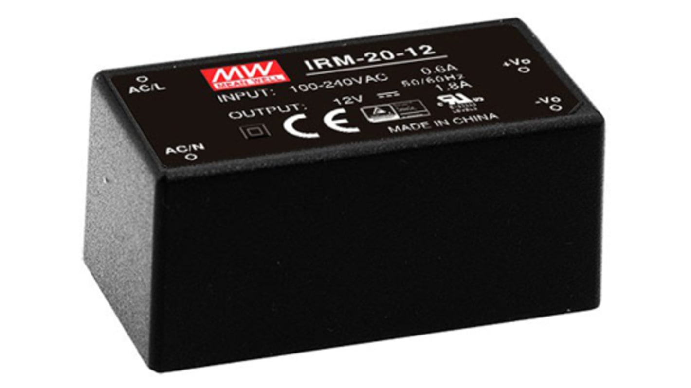 MEAN WELL スイッチング電源 12V dc 1.8A 21.6W IRM-20-12