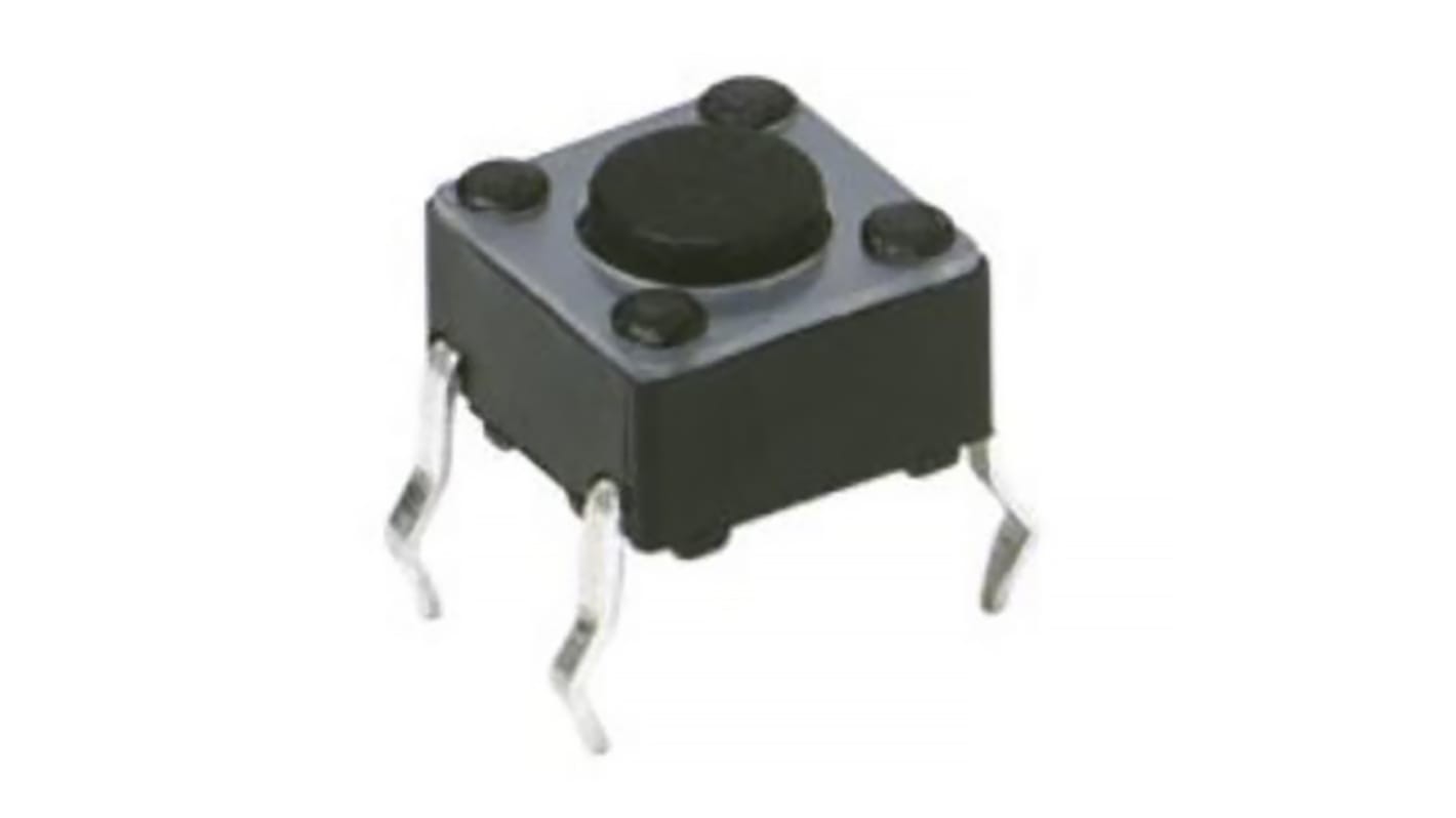 IP40 Blue Button Tactile Switch, SPST 50 mA 3.5 (Dia.)mm Through Hole