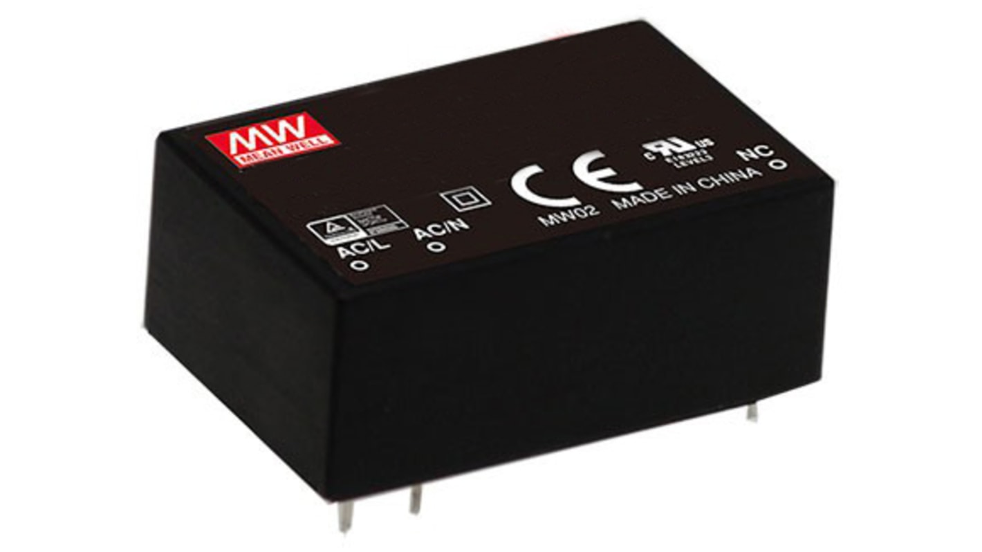 MEAN WELL Switching Power Supply, IRM-03-3.3, 3.3V dc, 900mA, 3W, 1 Output, 120 → 430 V dc, 85 → 305 V ac