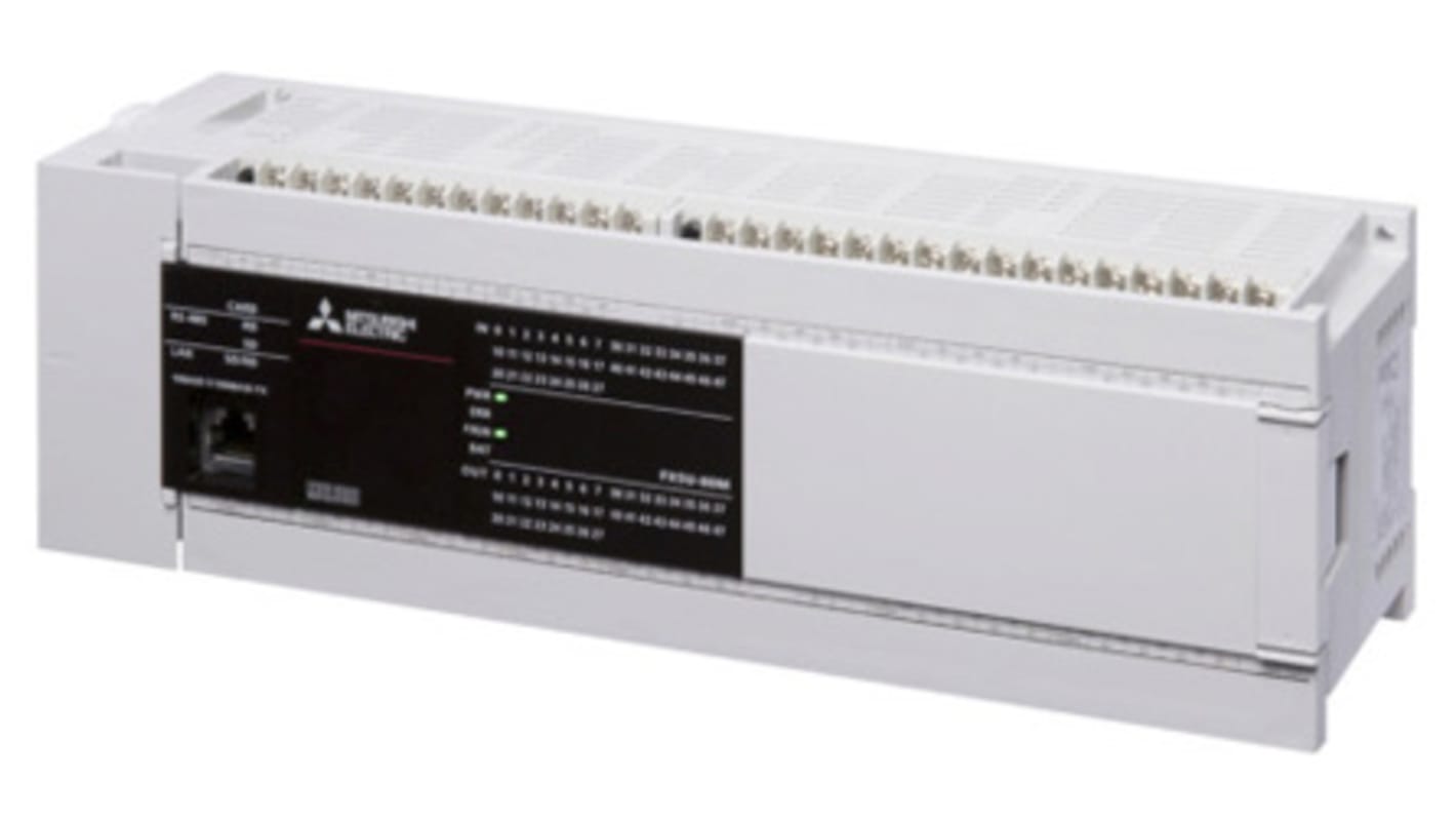 三菱電機 PLC (CPUユニット)ユニット, シリーズ名：MELSEC iQ-F 120 KB (デバイス / ラベルメモリ), 128 KB (プログラム容量), 4 GB (SDメモリカード), 5 MB (データメモリ /