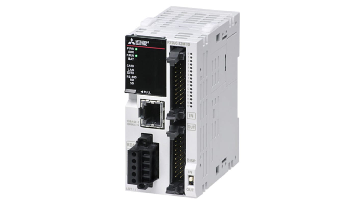 Mitsubishi Electric MELSEC iQ-F Series PLC CPU for Use with FX5 Expansion Adapter, FX5 Extension Module, Analogue