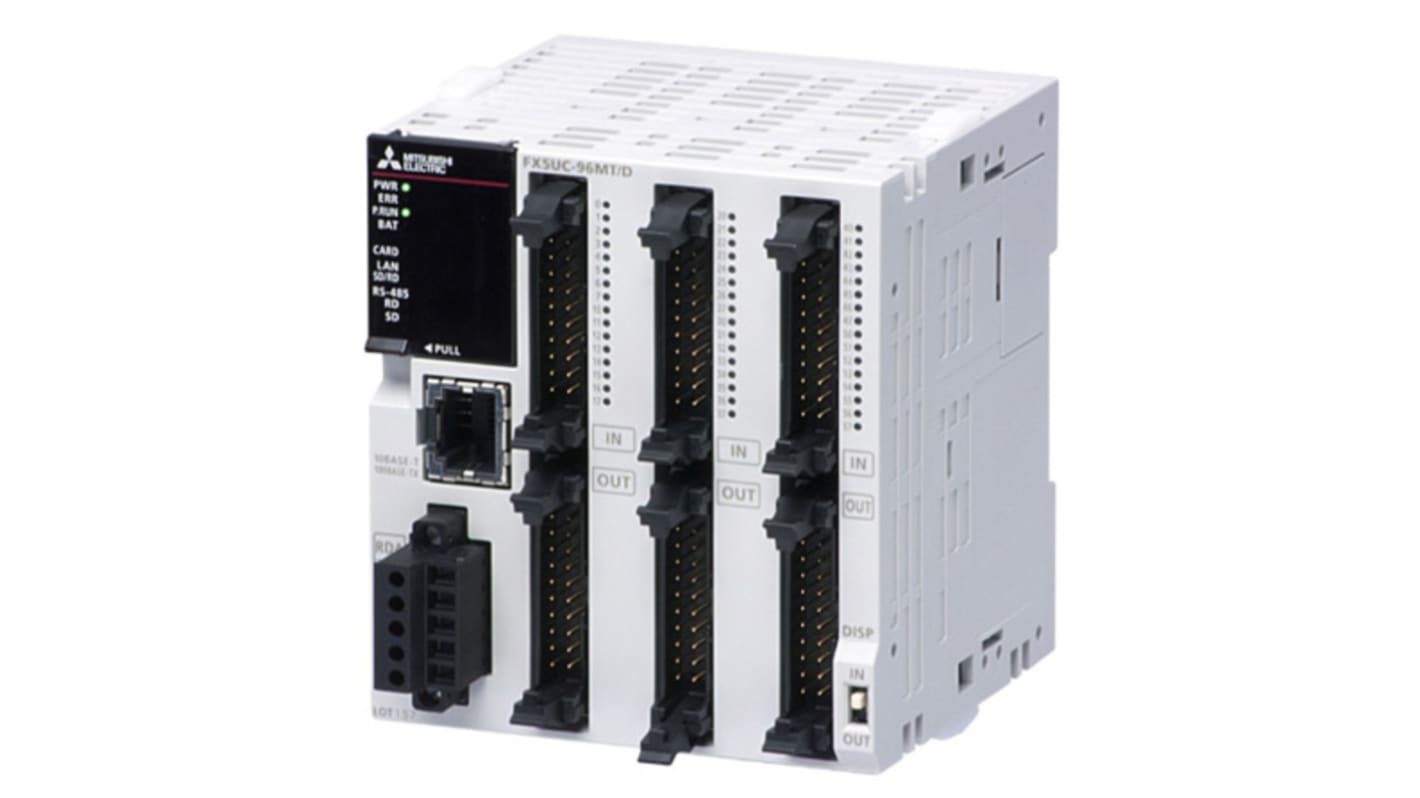 Mitsubishi Electric MELSEC iQ-F Series PLC CPU for Use with FX5 Expansion Adapter, FX5 Extension Module, Analogue