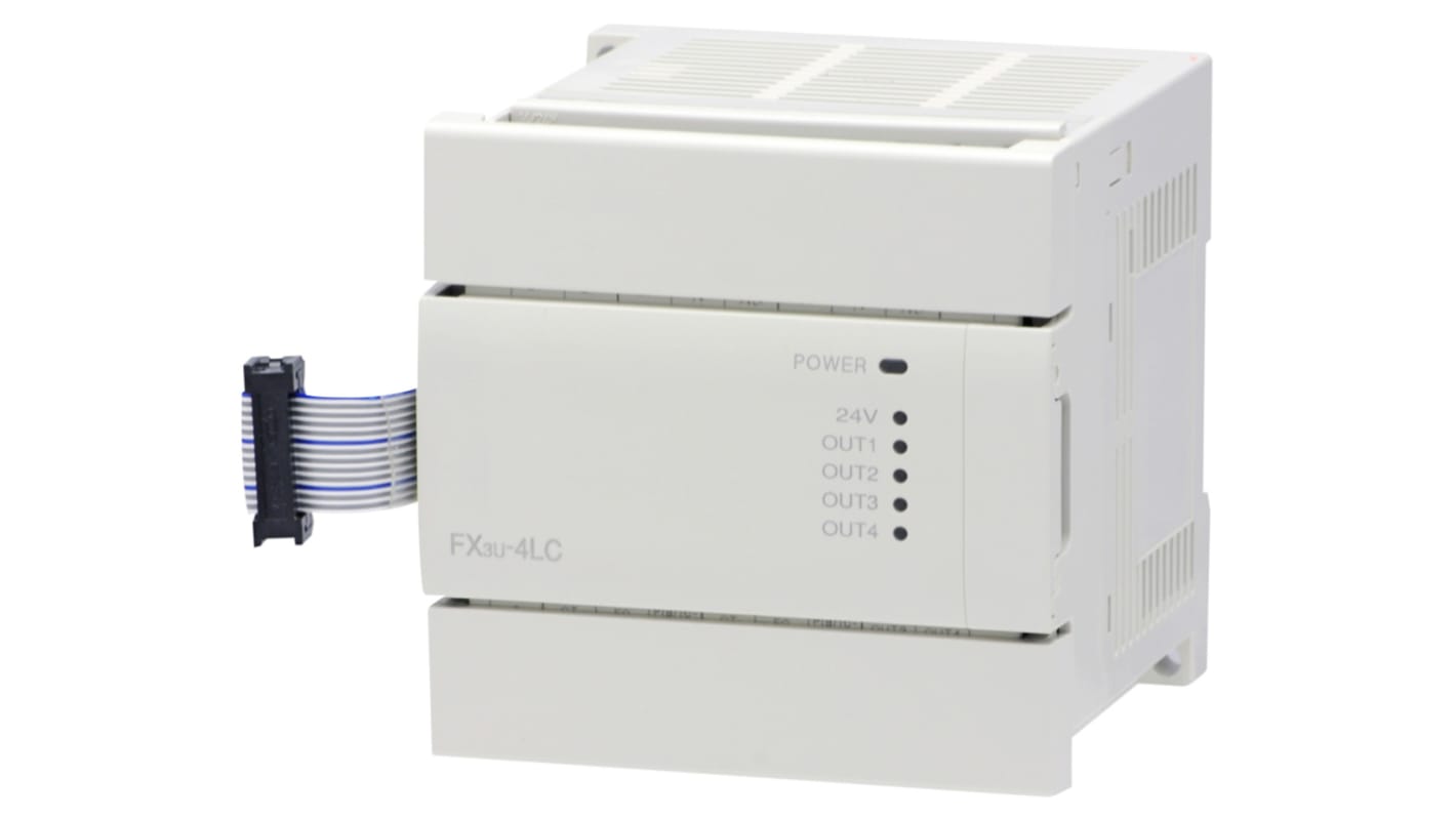 Analogový modul, řada: FX3U, pro použití s: iQ FX3 PLC, iQ FX3U PLC, 90 x 90 x 85 mm, typ vstupní: DC, Termočlánek 4