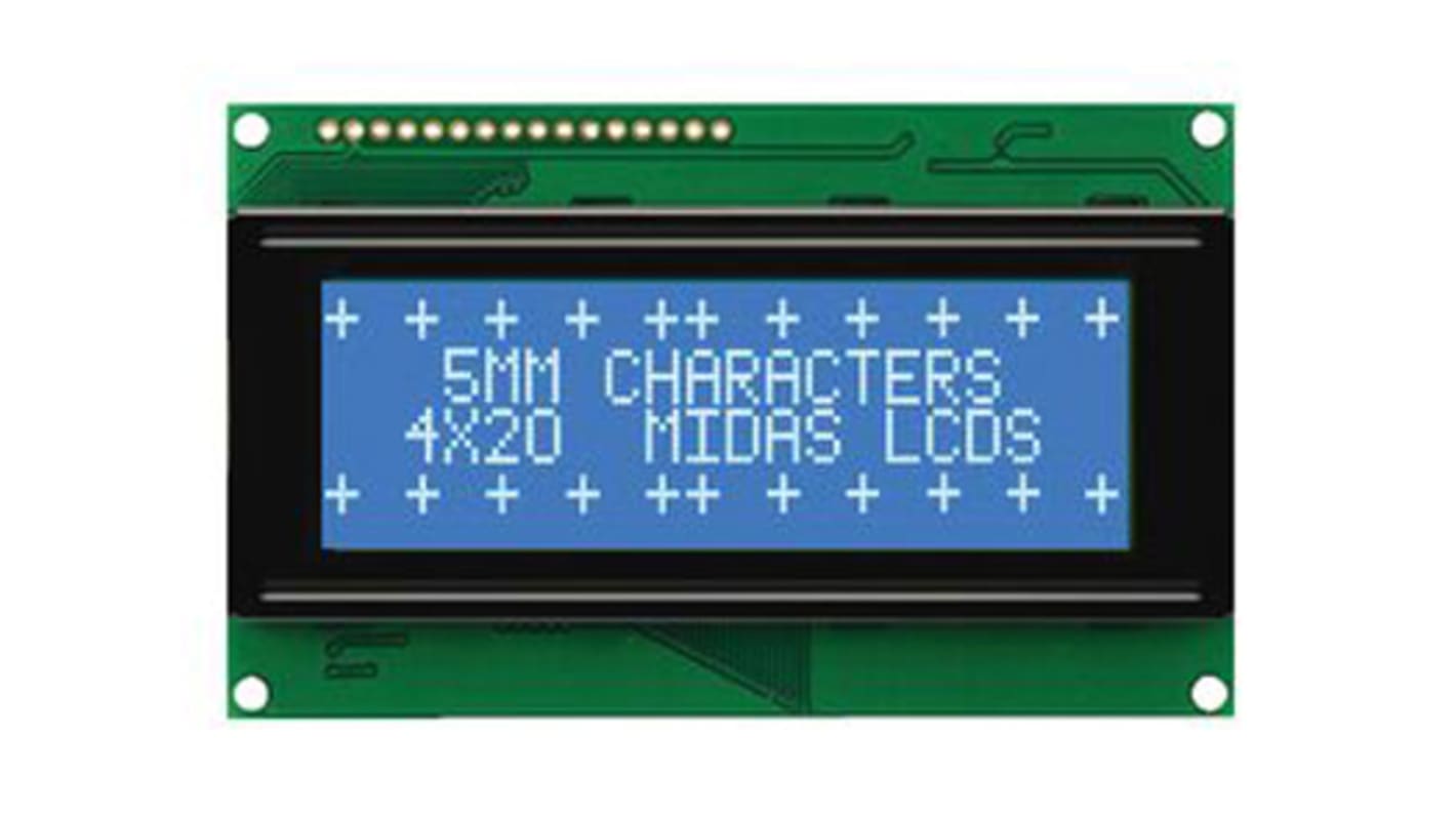 Display monocromatico LCD Midas, Alfanumerico, 2x40 caratteri, interfaccia 8 bit