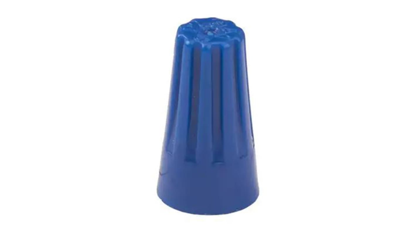 TE Connectivity, WireGrip Insulated Twist Bullet Connector, 22AWG to 14AWG, 9.9mm Bullet diameter, Blue