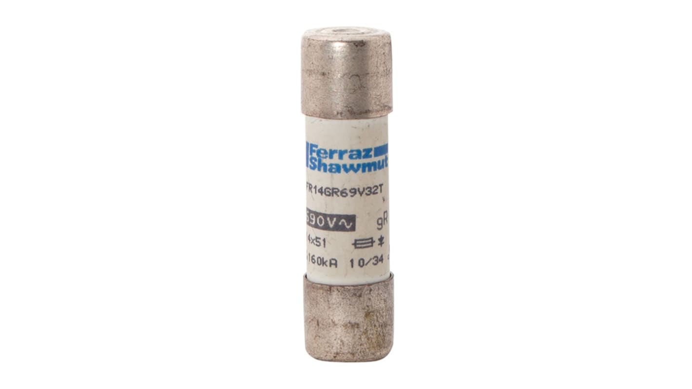 Mersen 10A FF Cartridge Fuse, 14 x 51mm