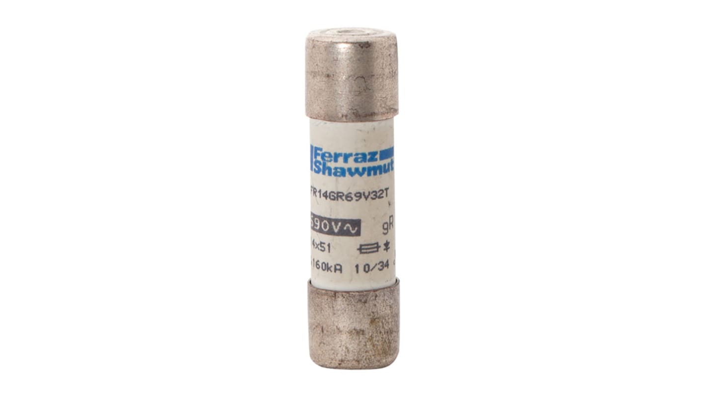 Mersen 12A FF Cartridge Fuse, 14 x 51mm