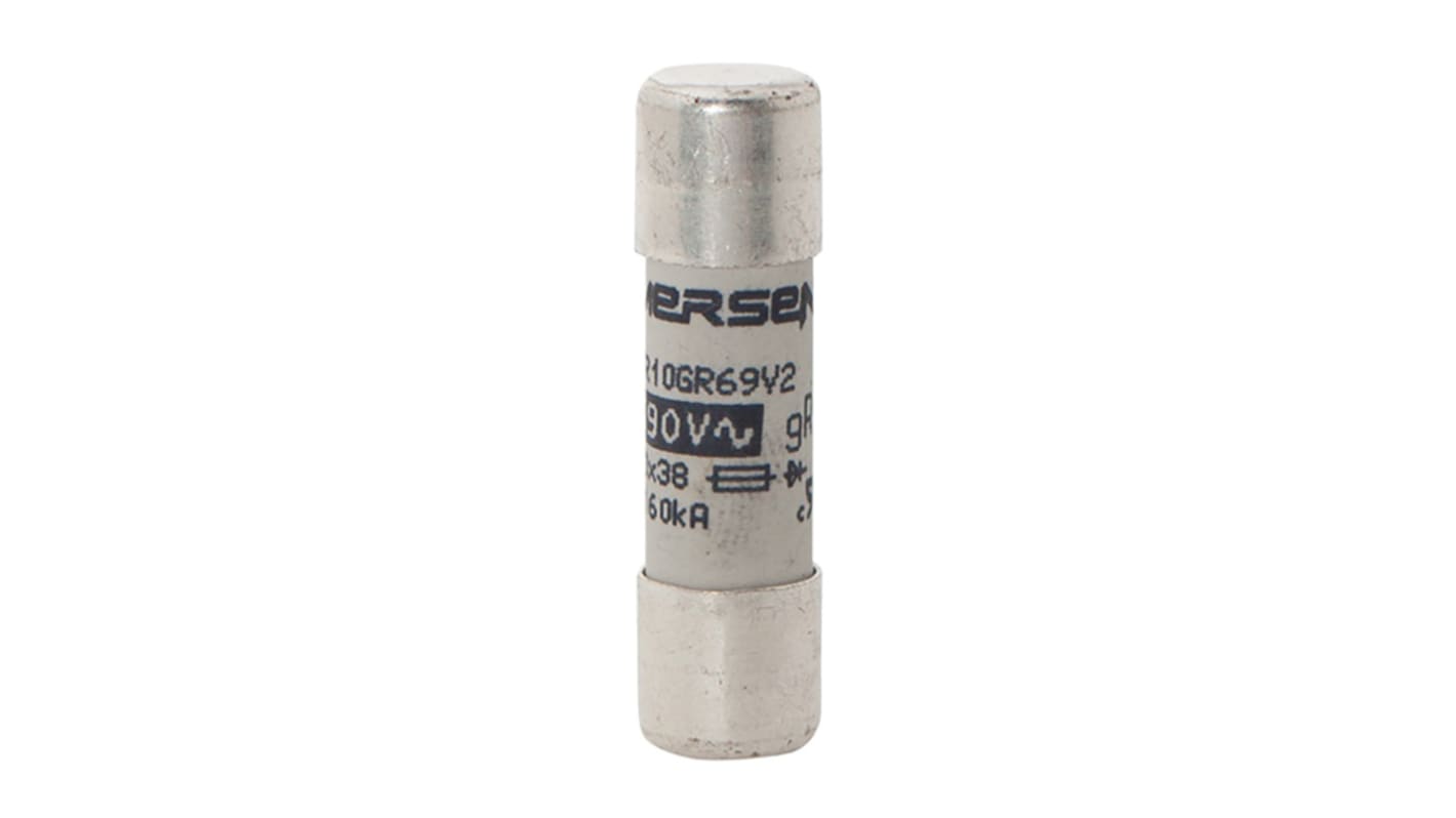 Mersen 2A FF Cartridge Fuse, 10 x 38mm