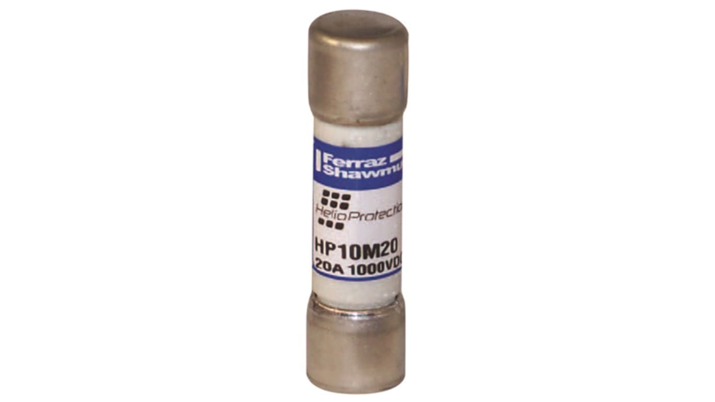 Mersen 20A Glass Melamine Cartridge Fuse, 10 x 38mm