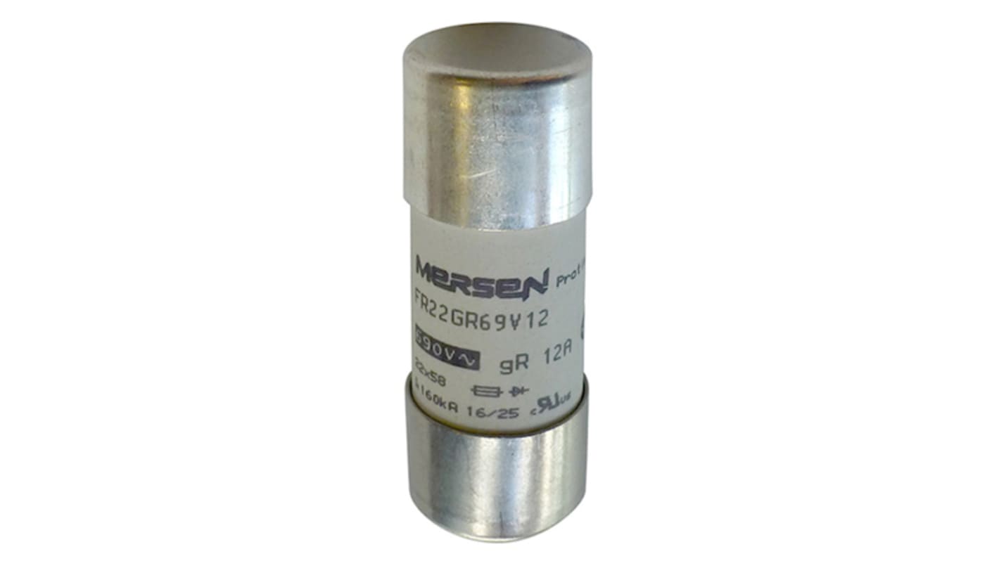 Mersen Üvegbiztosíték 32A 22 x 58mm 500 V dc, 690V ac