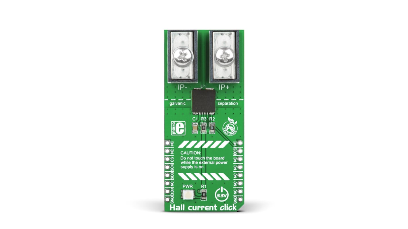 MikroElektronika Hall Current Click for TLI4970-D050T4 Contact-Free Measurement Systems