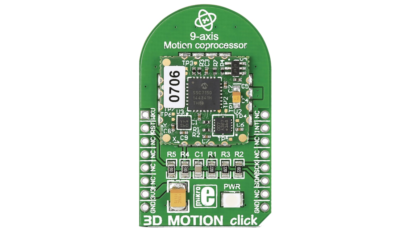 MikroElektronika 3D Motion Click Inertial Measurement Unit (IMU) - 9 DoF mikroBus Click Board for MM7150