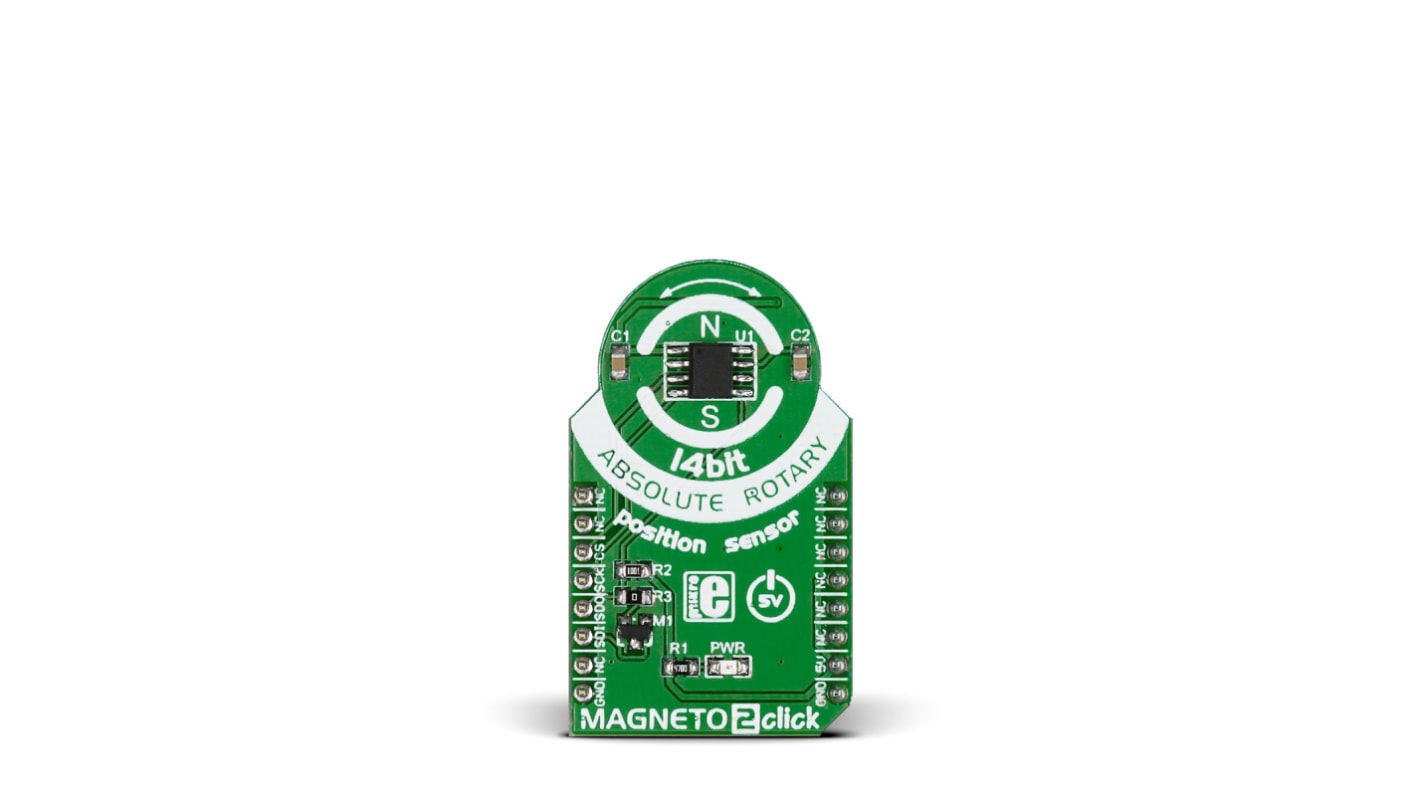 Hallova sonda, klasifikace: Deska mikroBus Click for MLX90316 Magneto 2 Click MIKROE-1938, MikroElektronika