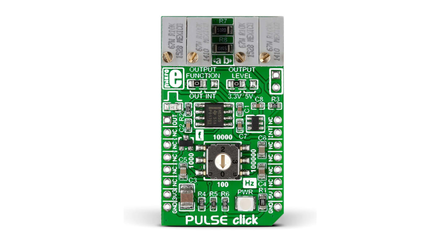 MikroElektronika MIKROE-2032 クロック&タイマー開発キット PULSE パルス発生器 mikroBus Clickボード for NE555