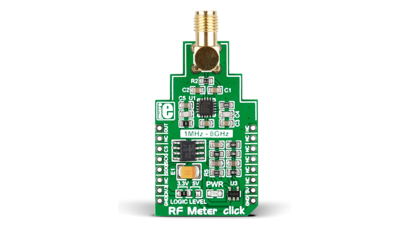 MikroElektronika RF Meter Click MCP3201 RF Power Measurement mikroBus Click Board 1 → 8GHz MIKROE-2034