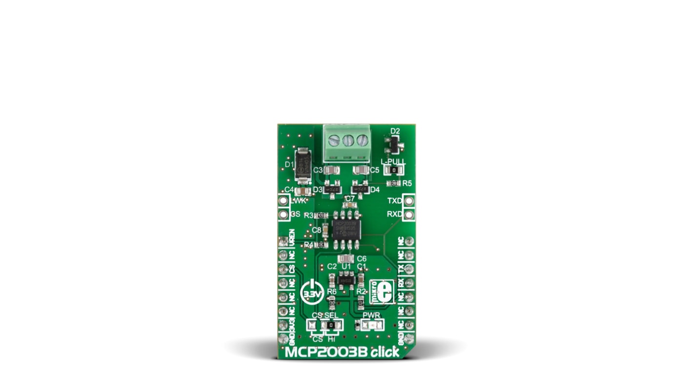 Komunikační a bezdrátový vývojový nástroj, MCP2003B click, MikroElektronika