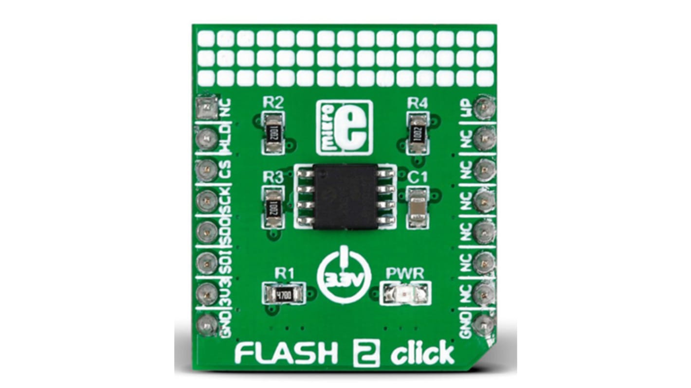 Scheda di sviluppo Flash 2 click MikroElektronika, memoria Flash seriale