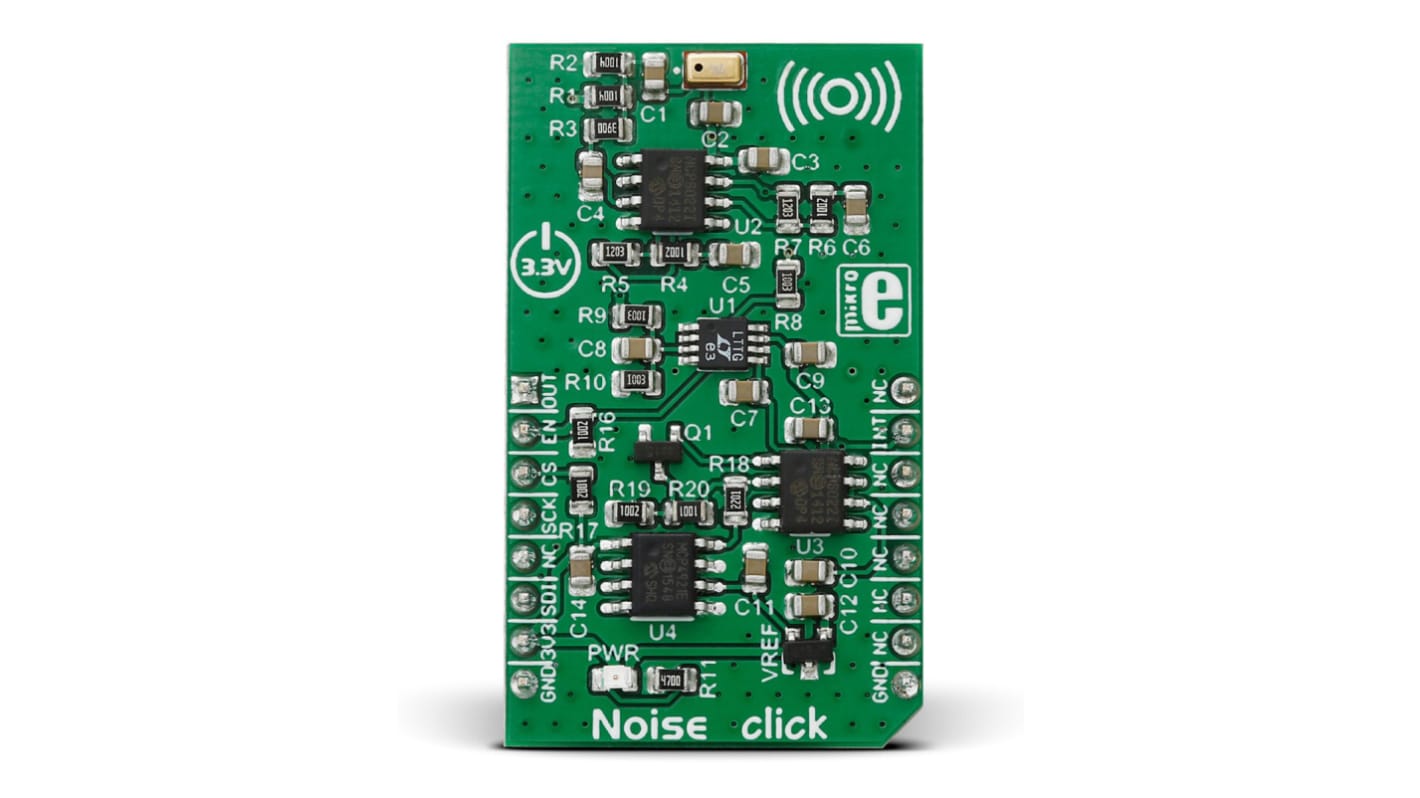 Scheda click mikroBus Noise click MikroElektronika, con Sensore microfono