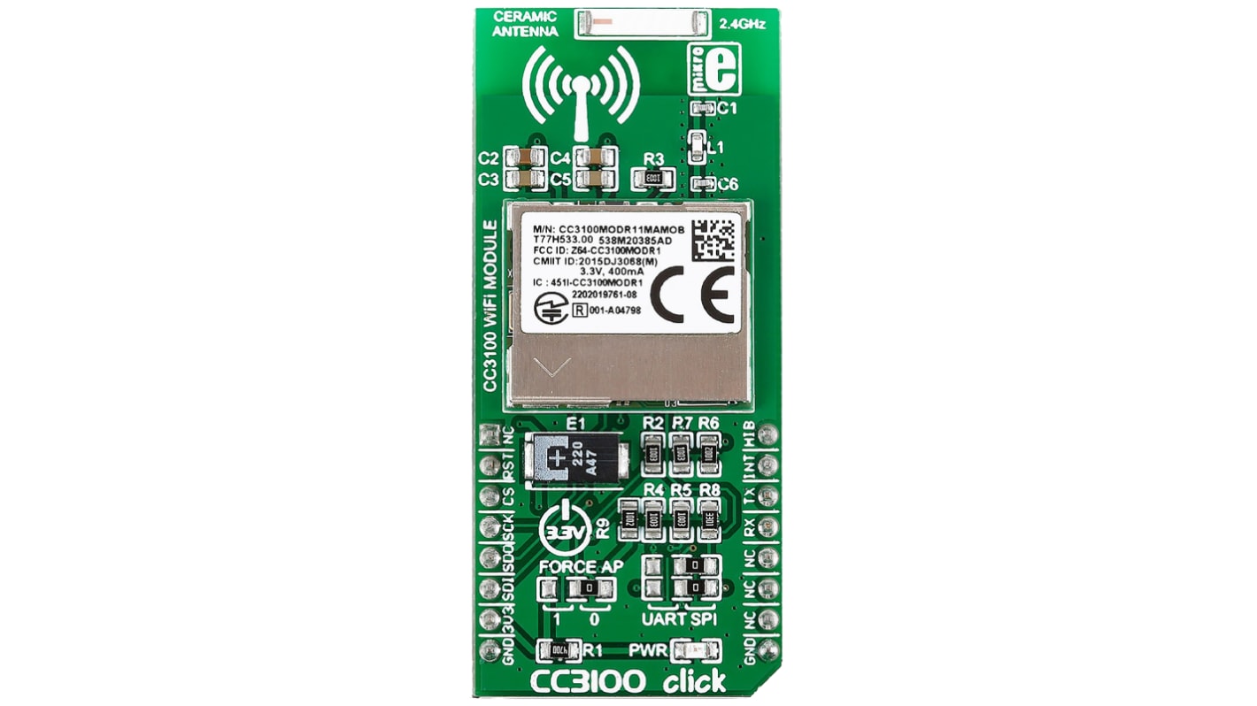 Placa Click mikroBus Sensor de ritmo cardíaco MikroElektronika ECG click bundle - MIKROE-2458