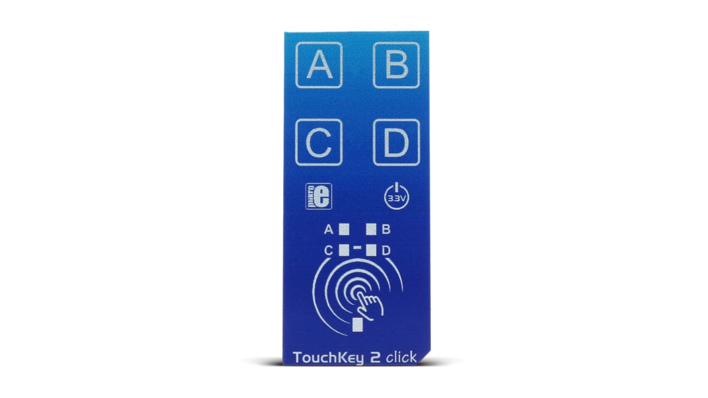 MikroElektronika TouchKey 2 Capacitive Touch mikroBus Click Board for ATtiny817