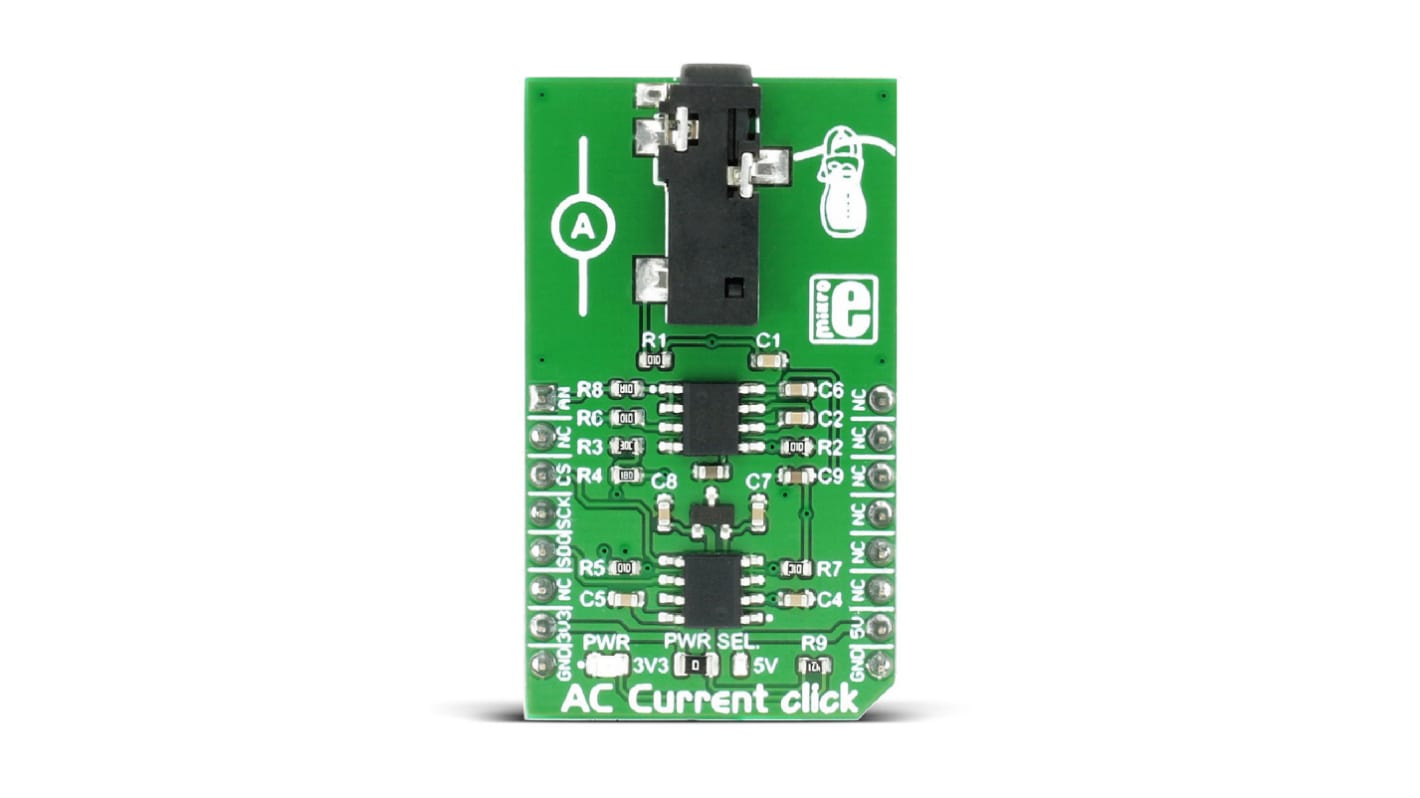 Vývojová sada pro řízení napájení, AC Current Click, Měření proudu, MikroElektronika