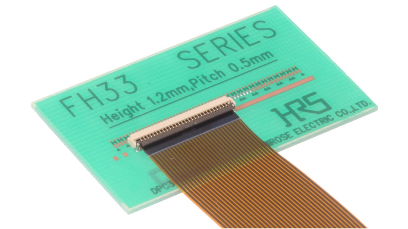 Connecteur FPC Hirose série FH33, 4 Contacts pas 1mm, 1 Rangée(s), Femelle Droit, montage SMT avec à verrouillage