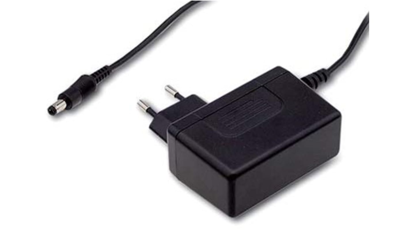 MEAN WELL 40W Plug-In AC/DC Adapter 12V dc Output, 3.33A Output